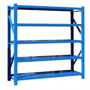 中型貨架主架2000×600×1800mm(五層,500kg/層,藍色)