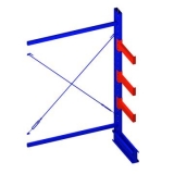 單面懸臂副架，1500*800*2500，400kg/層，4層，懸臂長(zhǎng)700mm，含底座