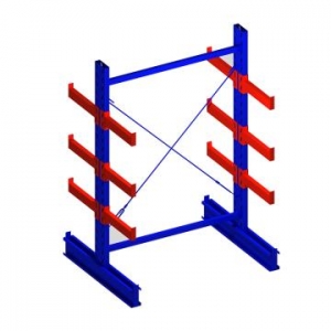 雙面懸臂主架，1500*1600*2500，400kg/層，4層，懸臂長700mm，含底座