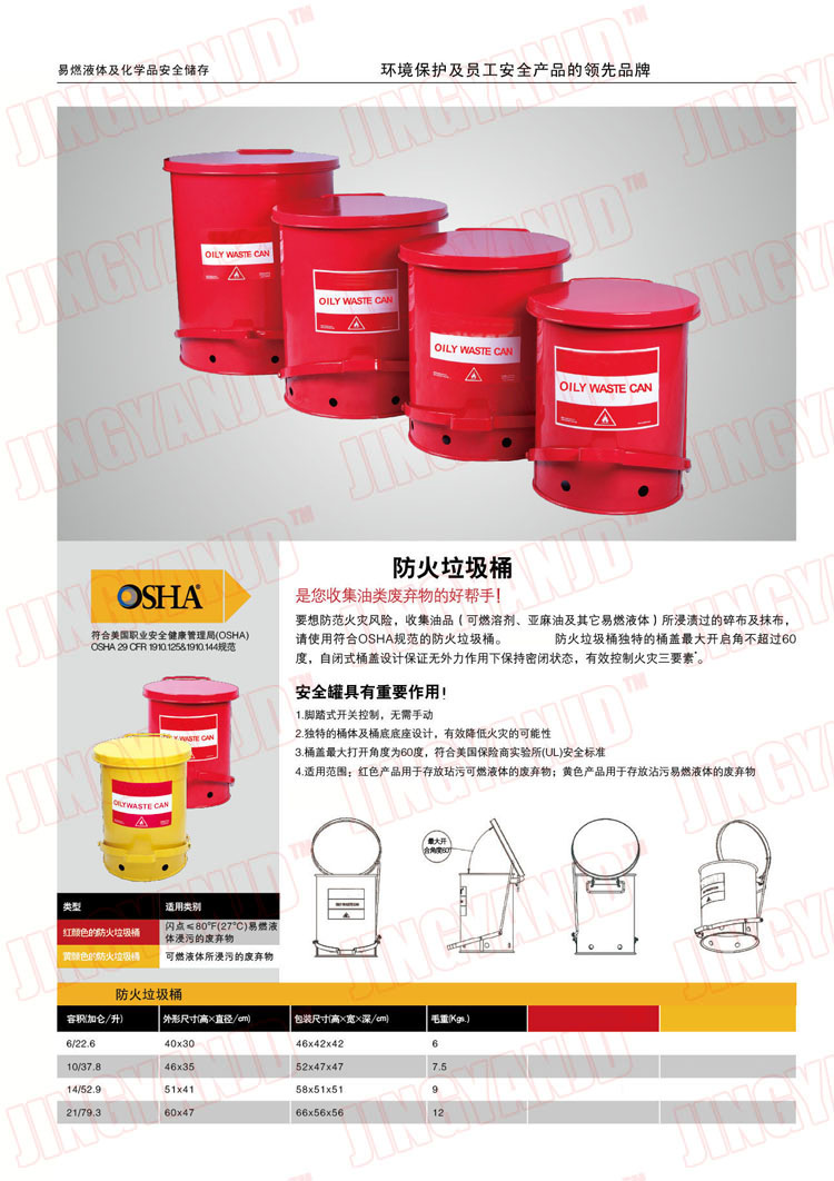 防火垃圾桶，化學(xué)品垃圾桶，油漬廢棄物回收桶