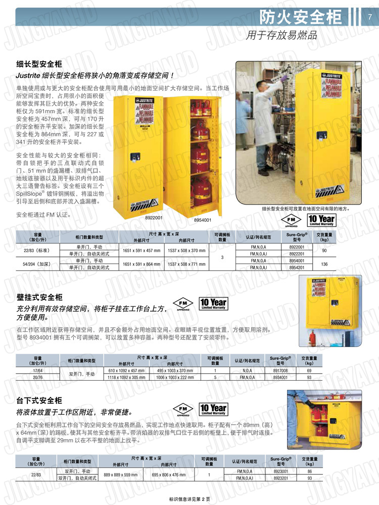 美國(guó)杰斯瑞特，防火安全柜，justrite防火柜，justrite安全柜，防爆柜justrite
