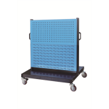 移動型雙面物料架960×640×1156mm(2方孔2百葉)，XKM-2222